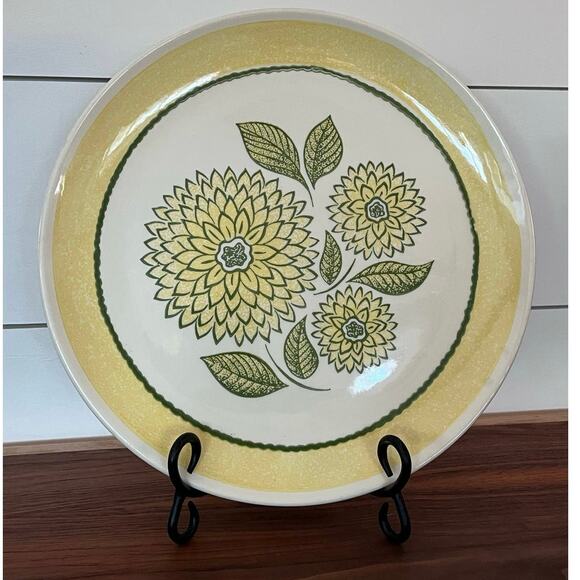 PON11 by Andre Ponche 12" Chop Plate Platter Rare Marigold Floral - Picture 6 of 9